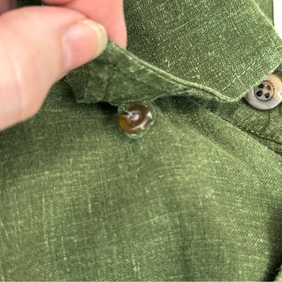 Orvis Shirt Mens XL Green Hemp Tencel Blend Short Sleeve Casual Soft Breathable - Picture 7 of 10